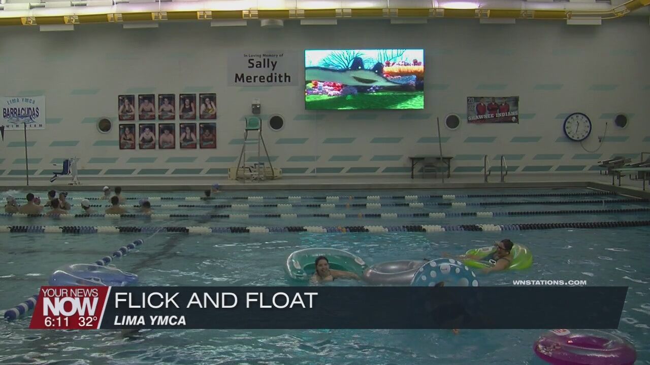 Lima YMCA hosts family movie night in the pool